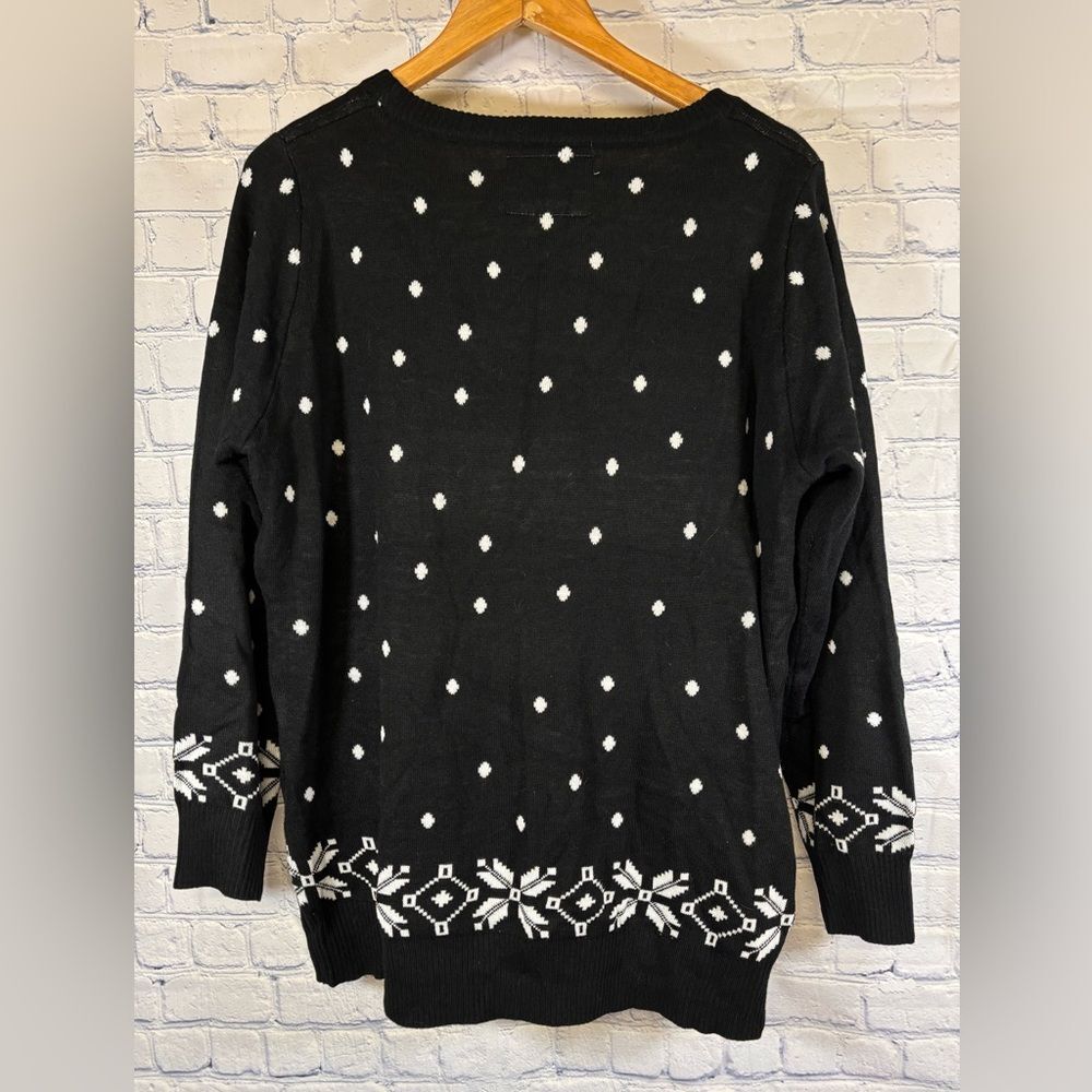 Tipsy Elves Light Show Gingerbread House Fun Classic Cabincore Holiday Sweater L - Picture 2 of 13